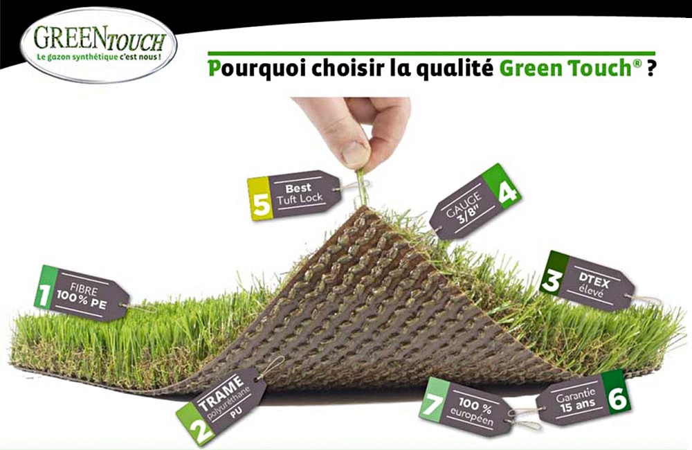 Qualité gazon synthétique Green Touch